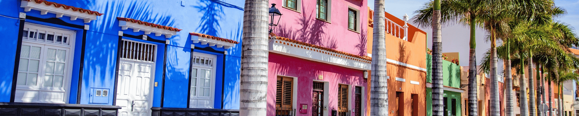 Gekleurde huisjes op Spaans eiland Tenerife