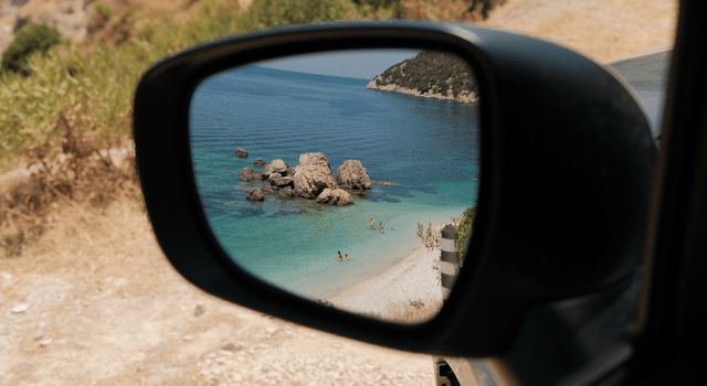 Autospiegel Kefalonia uitzicht